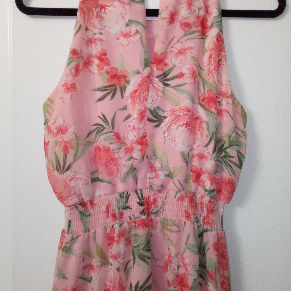 Stella & Julie Cottagecore Soft Color Palette Botanical Print Maxi Dress Size 6 - Picture 3 of 5